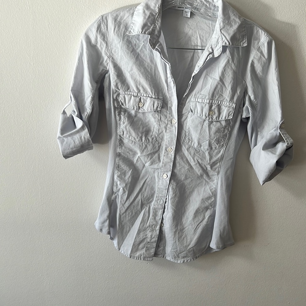 James Perse light blue button down